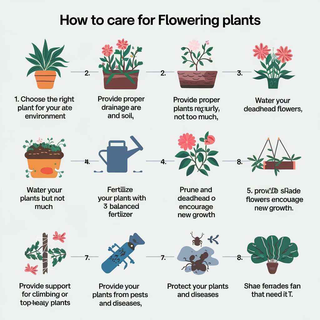 how to care flowering plants 